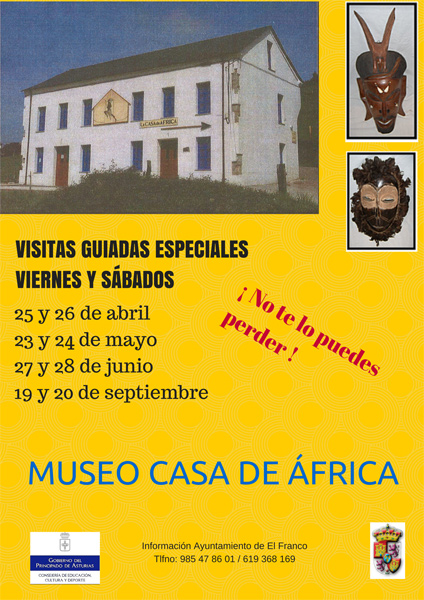Cartel Visitas Guiadas Especiales Casa de África